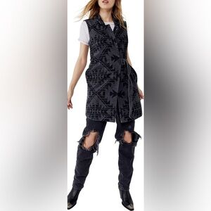 Free People Nordic Clash Vest Size S NWT